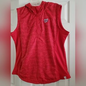 Cutter & Buck Washington Nationals  women's half zip Hooded Sports Vest
